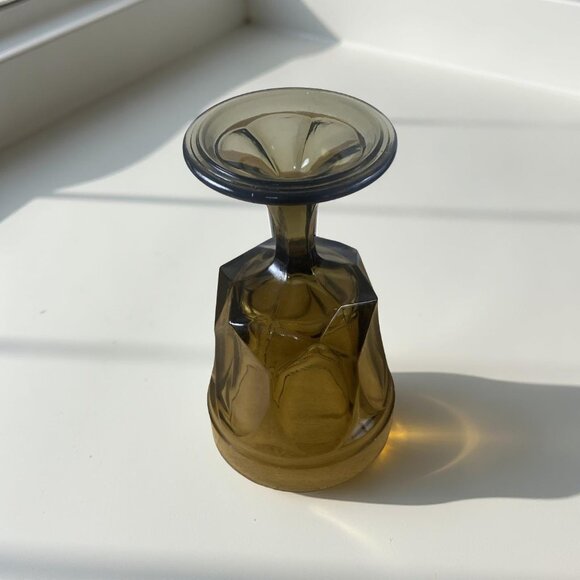 Vintage Anchor Hocking Fairfield Goblets in Brown – Set of 2, 6” Mid-Century Mod - Picture 4 of 6